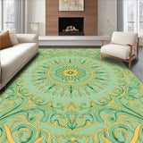 Botanical Paisley Enchanted Swirl Abstract Decorative (Green)