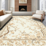 Beige Grey Non Slip Rubber Backing(Beige)