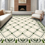 Pet Paw Cleaning Lattice Entryway Rubber Backing (Ivory)