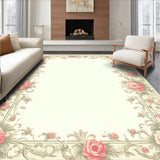 Chic Kitchen with Intricate Floral Borders(Beige)