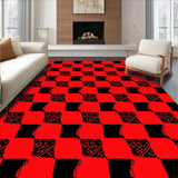 Festive Winter Grid with Vintage Gingham Interlocking Design(Red)