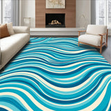 Rippling Ocean Wave Tranquil Accent (Blue)