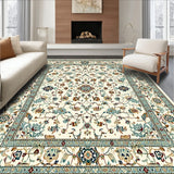 Neutral Toned With Vintage Inspired Ornate Medallion(Beige)