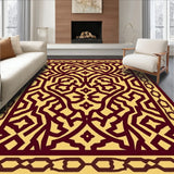 Inspired Hexagon Mosaic Entryway with Fringe(Brown)