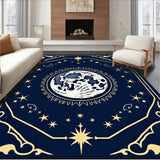 Enchanted Lunar Eclipse Constellation Magical Starry Artwork(Navy Blue)