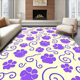Adorable Puppy Paw Print Swirl Design (Purple)