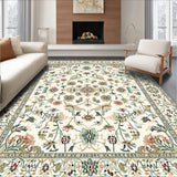 Beige and Sage Green Vintage Boho Floral Farmhouse(Beige)