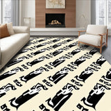 Chevron Maze with Abstract Angled Stripes and Art Influence(Beige)