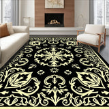 Botanical Fern Interlocking Medallion With Elegant Holiday Flourish(Black)