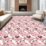 Intricate Lattice Featuring Interlocking Petal Shapes and Scrollwork(Pink)