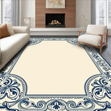 Vintage Inspired Botanical Jacquard Swirl Braided(Ivory)