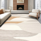 Chic Area Modern Reflection Collection Stylish Minimalist Motifs(Beige)