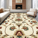 Ultra Soft Area Rug, Non Slip, Stain Resistant, Washable Area Rugs for Living Room, Bedroom, Vintage Floral Neutral Living Room Stain-Resistant Rug(Beige)