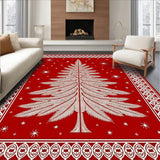 Festive Evergreen Motif Hallway With Ornamental Decoration(Red)