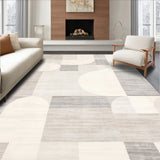 Geometric Design with Cream and Light Gray(Gray)