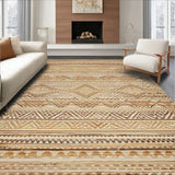 Intricate Jute Area With Elegant Diamond In Natural Tones(Beige)