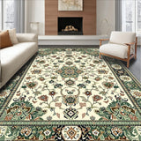 Vintage Olive with Traditional Oriental Motifs(Beige)