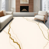 Sophisticated Crystalline Alabaster Flowing Delicate Artistic Motif (Beige)