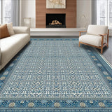 Ultra Soft Area Rug, Non Slip, Stain Resistant, Washable Area Rugs for Living Room, Bedroom, Soft Islamic Design Prayer Mat(Blue)