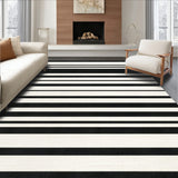 Handcrafted Monochromatic Striped with Alternating Bands(Black)