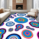 Tie Dye Spiral Medallions with Radiating Color Bursts (Blue) - ODIKA