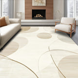 Desert Echoes Abstract Area with Layered Tonal Swirl Design(Beige)