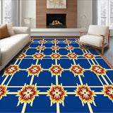 Nordic Medallion with Scandinavian Winter Celebration Design(Blue)