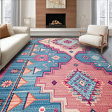 Ultra Soft Area Rug, Non Slip, Stain Resistant, Washable Area Rugs for Living Room, Bedroom, Boho Nursery(Blue)