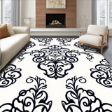 Damask Floral Vine Motif with Classical European Elegance (Black)