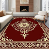 Opulent Medallion Motif with Interlocking Filigree and Flourish Accents(Brown)