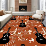 Acoustic String Instrument Treble Clef Artistic Composition(Brown)