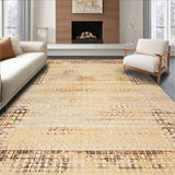 Contemporary Abstract Area with Warm Geometric Motifs(Beige)