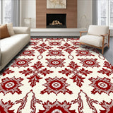 Nordic Snowflake Medallion Interlocking Scandinavian Festive Motif(Red)