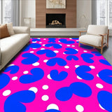 Modern Abstract Mosaic Featuring Interlocking Forms (Pink)