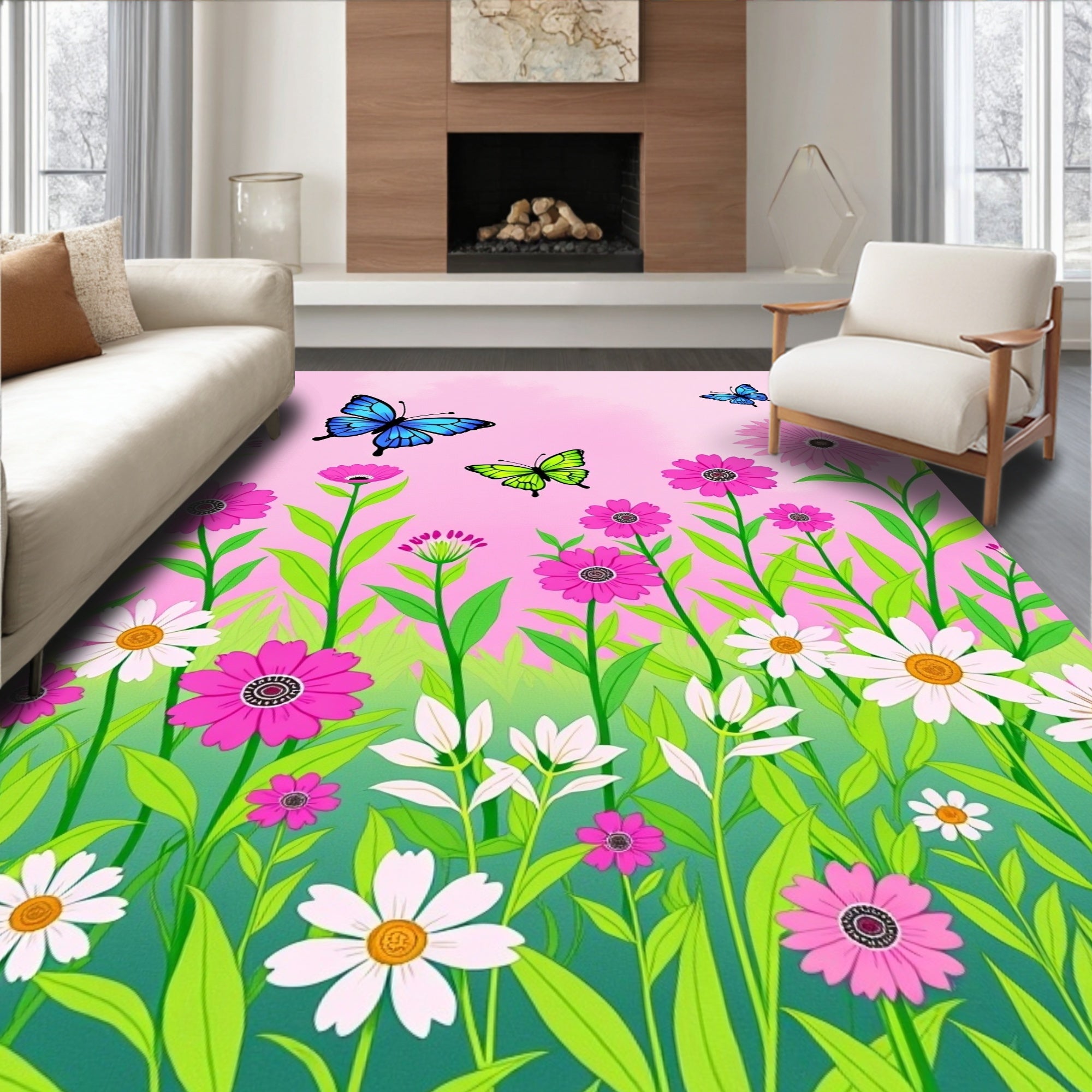 Garden Elegant Floral Meadow Luxurious (Pink) - ODIKA
