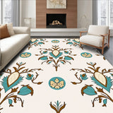 Vintage Botanical Garden Interlocking Medallion Heirloom (Beige)