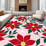 Elegant Poinsettia Blossom Seasonal Entrance Festive Accent(Pink)