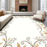 Botanical with Delicate Wildflower Sprays and Curved Vines (Brown)