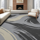 Brushstroke Abstract Modern Artistic Expressionist Decorative Accent(Black)