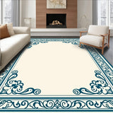 Artisan Scrollwork Tapestry with Flourish Filigree Motifs(Blue)
