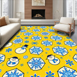 Nordic Snowman Parade with Twinkling Crystal Flake Accents(Yellow)