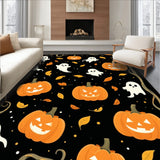 Pumpkin Patch Round with Whimsical Halloween Theme(Orange)
