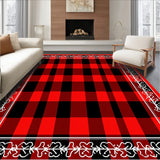 Jolly Farmhouse Checkered Seasonal Entrance Statement(Red)