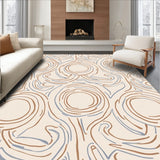 Transitional Lattice Interwoven Abstract Modern Stylish Design (Beige)