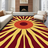 Mid Modern Sunburst Area in Copper Gradient Tones(Yellow)