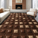 Ultra Soft Area Rug, Non Slip, Stain Resistant, Washable Area Rugs for Living Room, Bedroom, Southwestern(Brown)