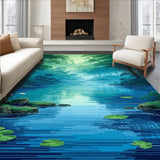 Delightful Cartoonish Pond(Blue)