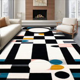 Contemporary Oval Abstract Art(Black)