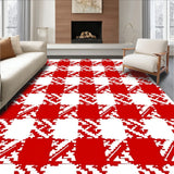Buffalo Check Checkered Traditional Farmhouse Style Accent(Red)