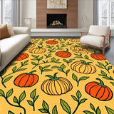 Autumn Harvest Pumpkin Patch Half Moon Decorative(Orange)